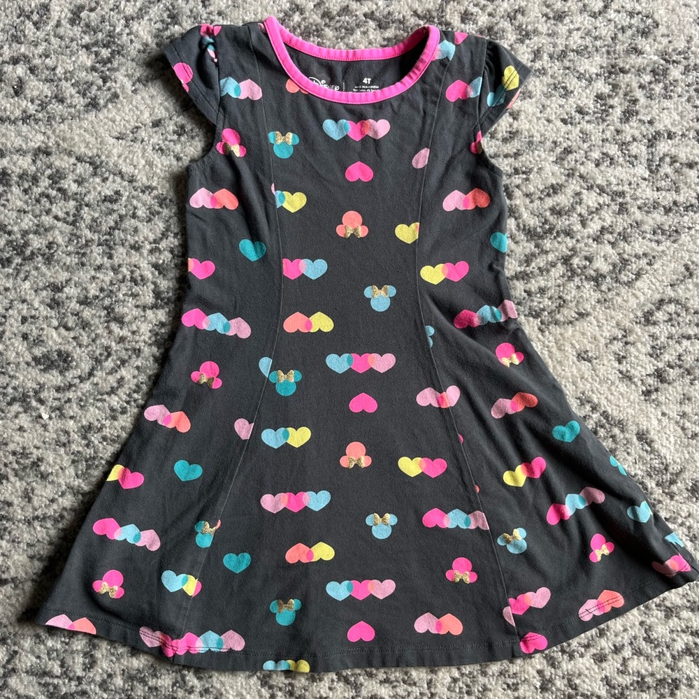 Disney Jumping Beans Minnie Mouse and Hearts Dress Size 4T
